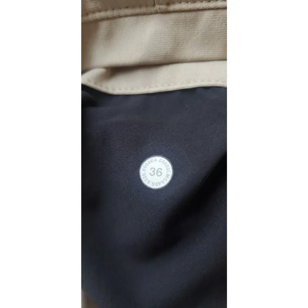 Lululemon ABC Pants Mens Sz 36x29 Classic Fit 5-Pocket‎ Warpstreme Tan/Khaki